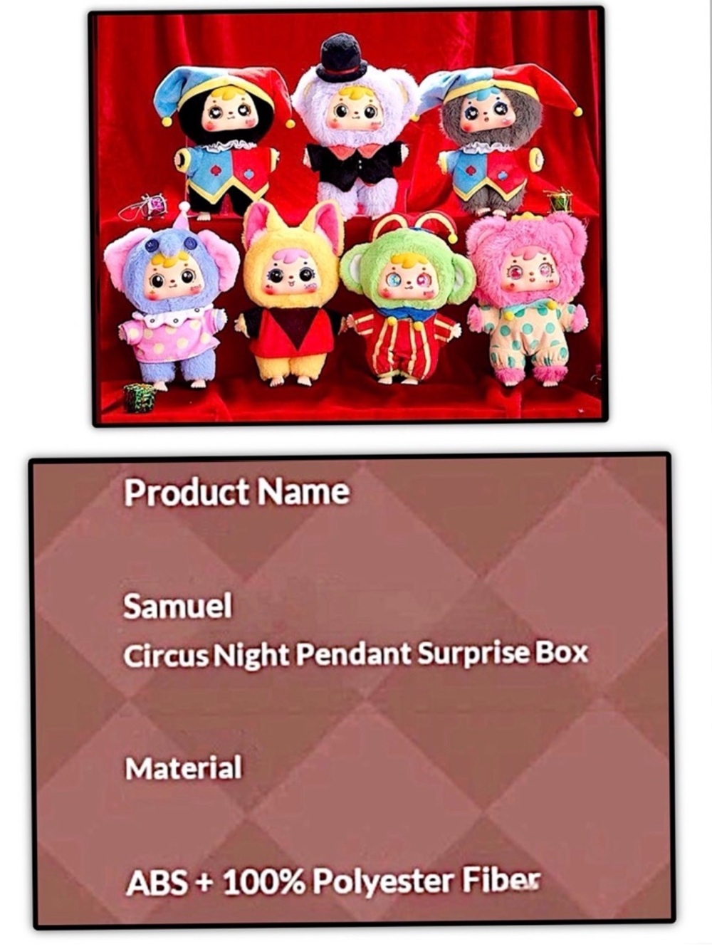 Samuel Circus Night Plush Pendant Joker - Picture 5 of 16